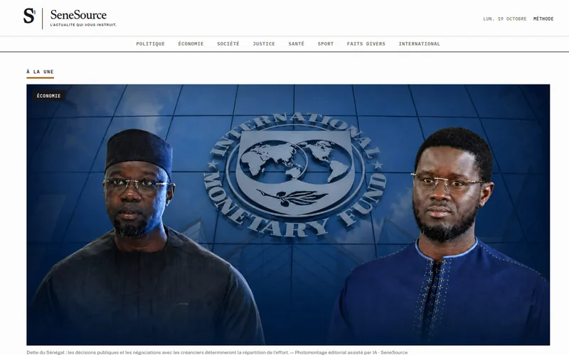 Capture du site SeneSource